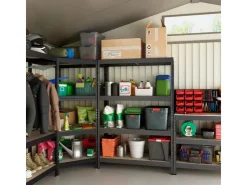 AR Shelving Rivet Schwerlastregal 180 x 150 x 60 cm 5 Böden Anthrazit FSC®