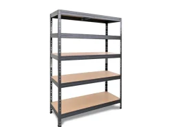 AR Shelving Rivet Schwerlastregal 180 x 120 x 45 cm 5 Böden Anthrazit FSC®* Kellerregale|Holzregale