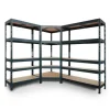 AR Shelving Rivet Set 180 x 180 x 210 x 45 cm mit 5 HDF-Böden Anthrazit* Holzregale|Eckregale