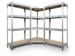 AR Shelving Schwerlast-Steckregal Rivet 180 cm x 120 cm x 45 cm 4 Böden Verzinkt