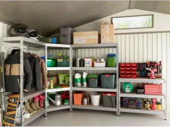 AR Shelving Schwerlast-Steckregal Rivet 180 cm x 120 cm x 45 cm 4 Böden Verzinkt