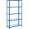 AR Shelving Steckregal Blau & Verzinkt 200 x 100 x 50 cm 5 Böden 180 kg* Metallregale|Kellerregale