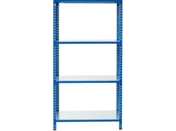 AR Shelving Steckregal Blau & Verzinkt 250 x 60 x 30 cm 4 Böden 180 kg