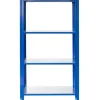 AR Shelving T Profile Steckregal Blau & Verzinkt 250x100x30 cm 4 Böden 180 kg