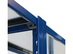 AR Shelving T Profile Steckregal Blau & Verzinkt 250x100x30 cm 4 Böden 180 kg