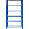 AR Shelving T Profile Steckregal Blau & Verzinkt 200x100x40 cm 6 Böden 180 kg
