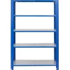 AR Shelving T Profile Steckregal Blau & Verzinkt 200x120x50 cm 5 Böden 180 kg* Büroregale