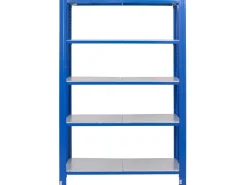 AR Shelving T Profile Steckregal Blau & Verzinkt 200x120x50 cm 5 Böden 180 kg* Büroregale