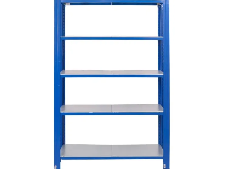 AR Shelving T Profile Steckregal Blau & Verzinkt 200x120x50 cm 5 Böden 180 kg* Büroregale