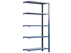 AR Shelving T Profile Zusatzmodul Blau & Verzinkt 250x80x40 cm 5 Böden 180 kg* Büroregale