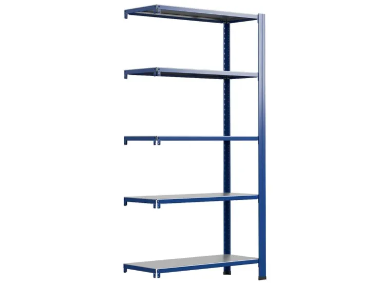 AR Shelving T Profile Zusatzmodul Blau & Verzinkt 250x80x40 cm 5 Böden 180 kg* Büroregale