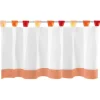 Arsvita Bistrogardine mit Schlaufen 150 cm x 45 cm Orange Rot* Vitrinen