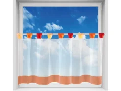 Arsvita Bistrogardine mit Schlaufen 150 cm x 45 cm Orange Rot* Vitrinen