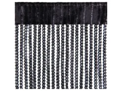 Arsvita Fadenvorhang Fadengardine Gardine Vorhang Metall-Optik 140 cm x 250 cm Stangendurchzug
