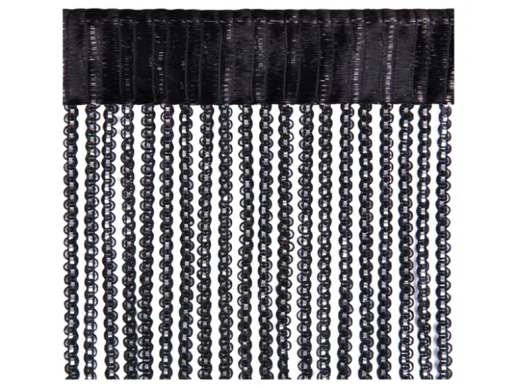 Arsvita Fadenvorhang Fadengardine Gardine Vorhang Metall-Optik 140 cm x 250 cm Stangendurchzug