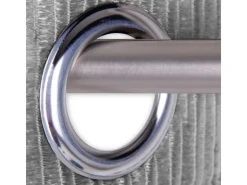 Arsvita Fadenvorhang Trennvorhang Dekoschal Gardine Metall-Optik Ösen 140 cm x 250 cm* Türvorhänge