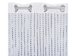 Arsvita Fadenvorhang Trennvorhang Dekoschal Gardine Metall-Optik Ösen 140 cm x 250 cm
