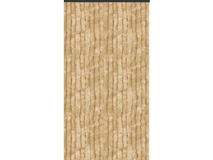Arsvita Flauschvorhang Flauschgardine Vorhang 140 cm x 220 cm Unistreifen Beige