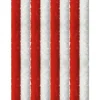 Arsvita Flauschvorhang Flauschgardine Vorhang 100 cm x 220 cm Unistreifen Rot Weiß