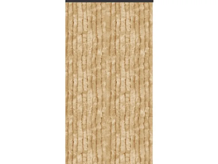 Arsvita Flauschvorhang Flauschgardine Vorhang 140 cm x 200 cm Unistreifen Beige* Türvorhänge