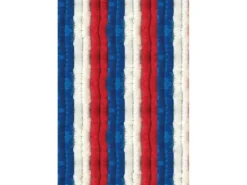 Arsvita Flauschvorhang Flauschgardine Vorhang 56 cm x 185 cm Unistreifen Rot Weiß Blau* Türvorhänge