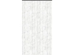 Arsvita Flauschvorhang Flauschgardine Vorhang 140 cm x 200 cm Unistreifen Weiß