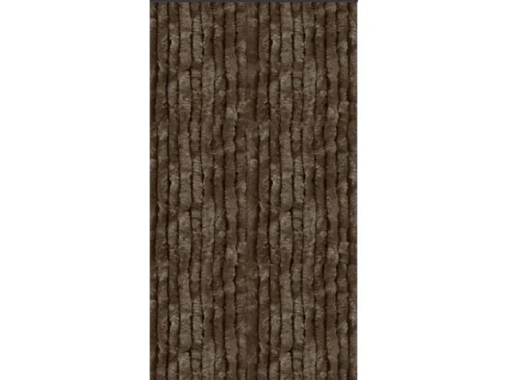 Arsvita Flauschvorhang Flauschgardine Vorhang 90 cm x 220 cm Unistreifen Braun* Türvorhänge