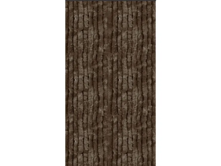 Arsvita Flauschvorhang Flauschgardine Vorhang 140 cm x 220 cm Unistreifen Braun