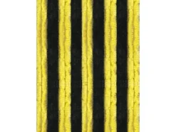 Arsvita Flauschvorhang Flauschgardine Vorhang 100 cm x 200 cm Unistreifen Schwarz Gelb* Türvorhänge