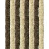 Arsvita Flauschvorhang Flauschgardine Vorhang 90 cm x 200 cm Unistreifen Beige Braun
