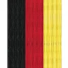 Arsvita Flauschvorhang Flauschgardine Vorhang 100 cm x 220 cm Unistreifen Schwarz Rot Gelb