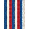 Arsvita Flauschvorhang Flauschgardine Vorhang 140 cm x 200 cm Unistreifen Rot Weiß Blau* Türvorhänge