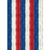 Arsvita Flauschvorhang Flauschgardine Vorhang 100 cm x 220 cm Unistreifen Rot Weiß Blau
