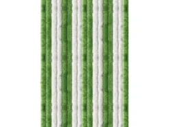 Arsvita Flauschvorhang Flauschgardine Vorhang 90 cm x 200 cm Unistreifen Grün Weiß* Türvorhänge