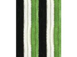 Arsvita Flauschvorhang Flauschgardine Vorhang 100 cm x 220 cm Unistreifen Schwarz Grün Weiß* Türvorhänge