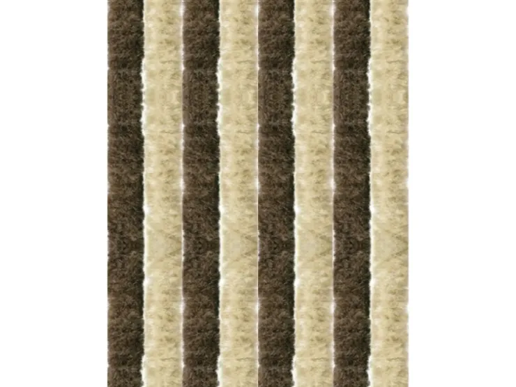 Arsvita Flauschvorhang Flauschgardine Vorhang 90 cm x 220 cm Unistreifen Beige Braun* Türvorhänge