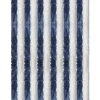 Arsvita Flauschvorhang Flauschgardine Vorhang 140 cm x 220 cm Unistreifen Dunkelblau Weiß