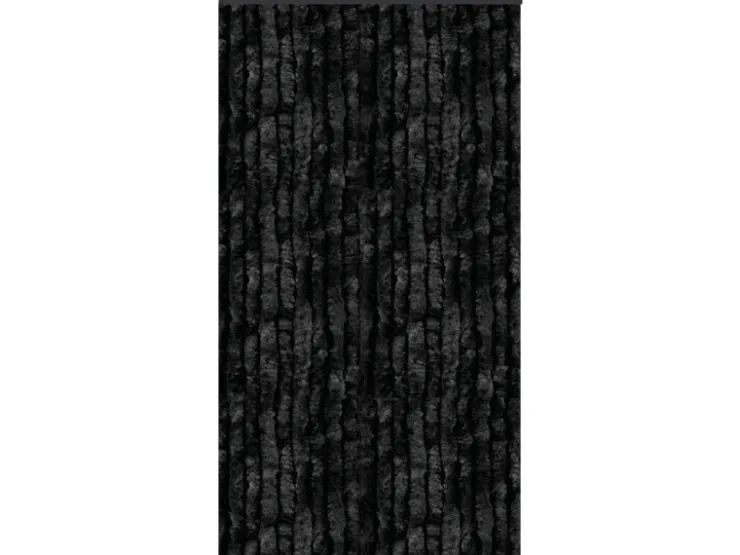 Arsvita Flauschvorhang Flauschgardine Vorhang 100 cm x 220 cm Unistreifen Schwarz* Türvorhänge