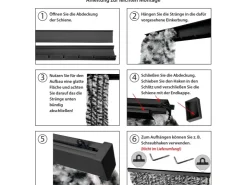 Arsvita Flauschvorhang Flauschgardine Vorhang 90 cm x 200 cm Unistreifen Schwarz Rot Gelb* Türvorhänge