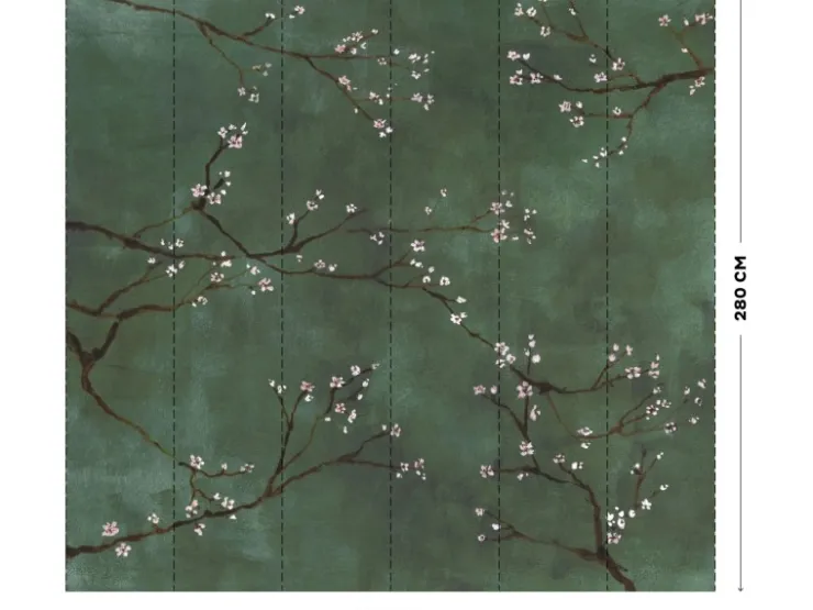 Art for the Home Fototapete Chinese bloesem groen 280 x 300 cm* Fototapeten