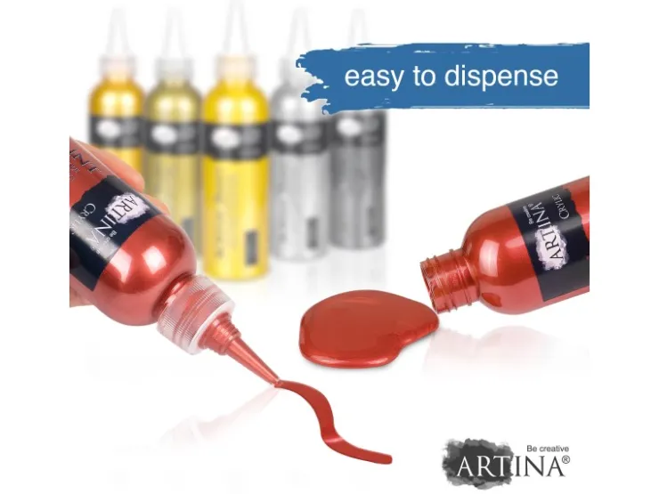 Artina Metallic Crylic Acrylfarbenset 6x150 ml* Bastelfarben