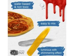Artina Metallic Crylic Acrylfarbenset 6x150 ml* Bastelfarben