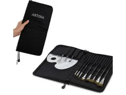 Artina Set Elba mit Pinselhalter, Pinselwäscher, Pinsel, Malspachtel, Tasche