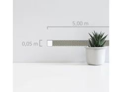 AS-Creation A.S. Création Borte selbstklebend Muster 5 m x 5 cm Silber-Beige