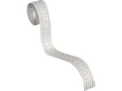 AS-Creation A.S. Création Borte selbstklebend Mäander 5 m x 4 cm Grau-Metallic* Bordüren