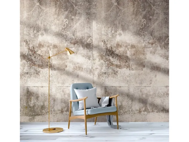 AS-Creation A.S. Création Fototapete Vlies Betonwand Vintage 159 cm x 280 cm Beige-Weiß FSC®* Fototapeten