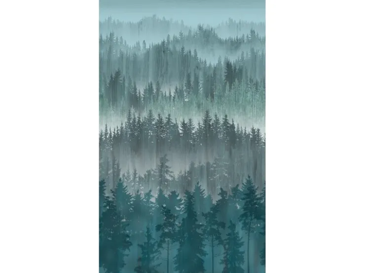 AS-Creation A.S. Creation Fototapete Wald 1,59 m x 2,8 m Blau-Grau FSC®* Fototapeten