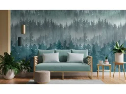 AS-Creation A.S. Creation Fototapete Wald 1,59 m x 2,8 m Blau-Grau FSC®* Fototapeten