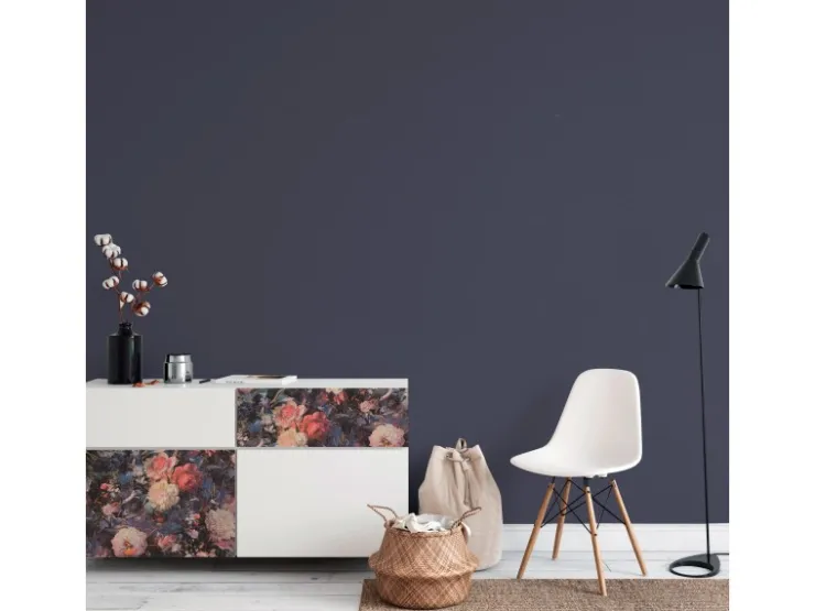AS-Creation AS Creation Tapete Pop Up Panel Selbstklebend Blumen 250 x 52 cm Blau-Rosa FSC®