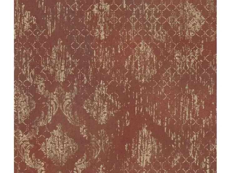 AS-Creation AS Creation Tapete Pop Up Panel Selbstklebend Ornament 250 x 52 cm Rot-Gold FSC®* Bordüren